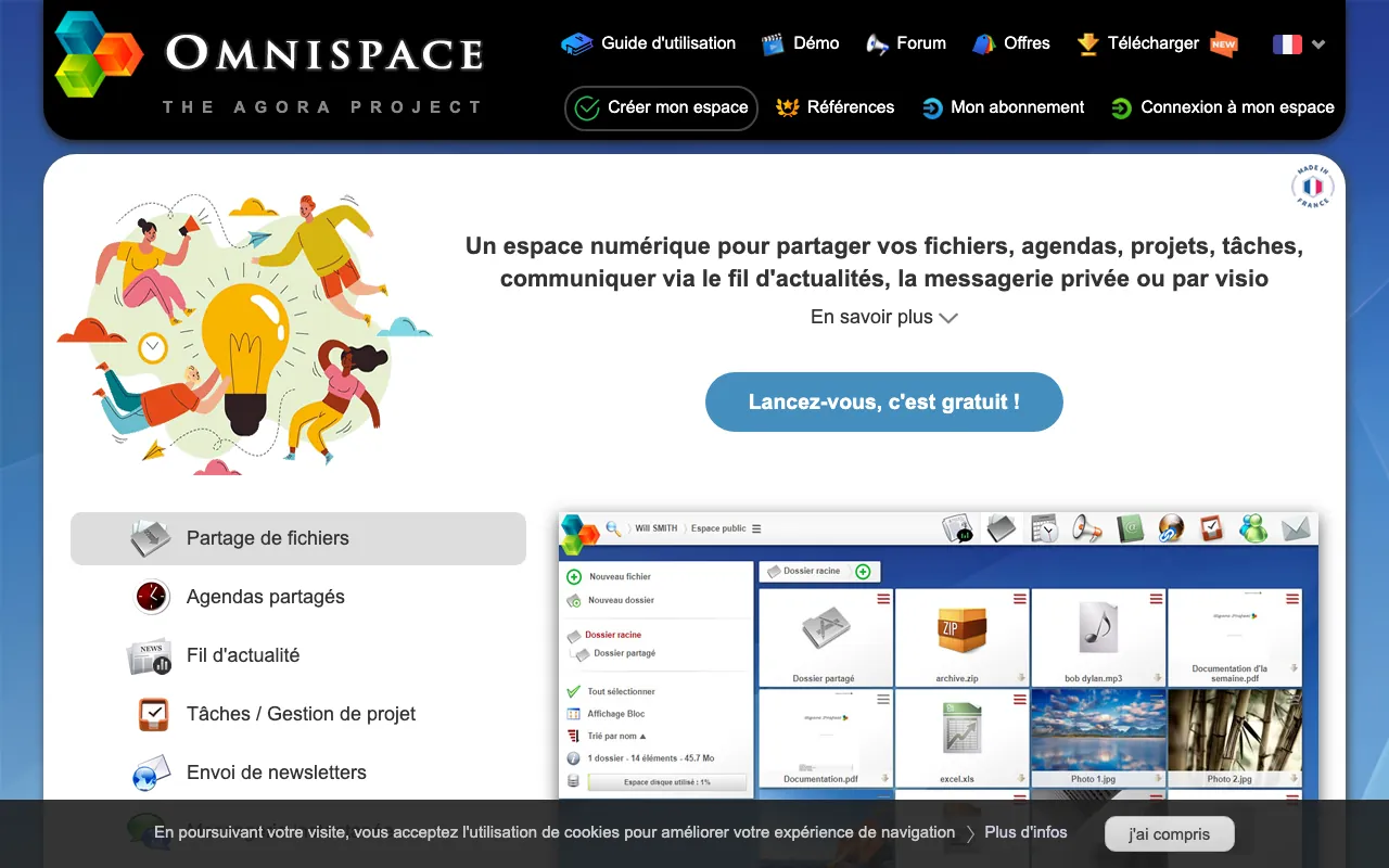 Captura de Agora-Project, tomada de su sitio web oficial