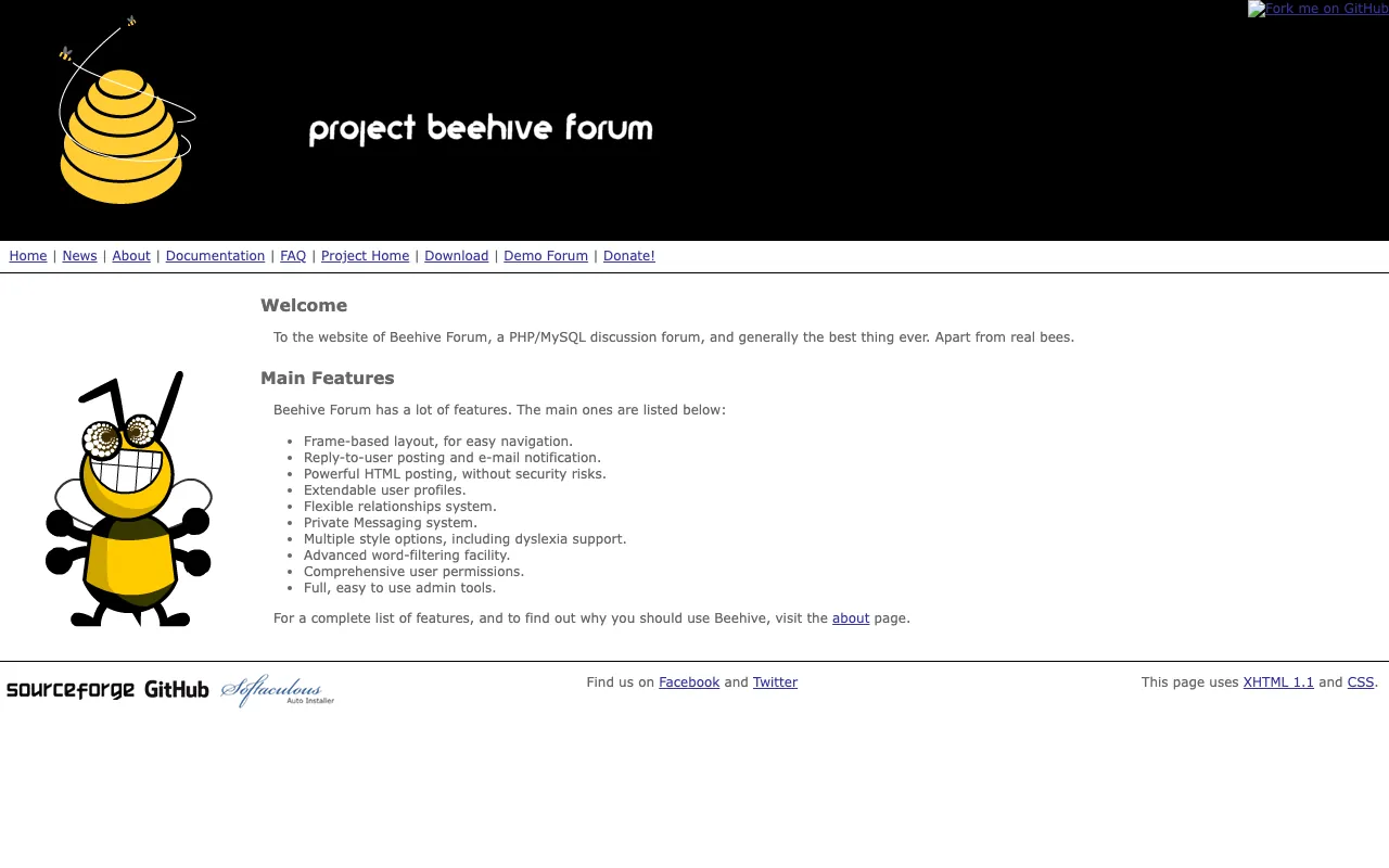 Captura de Beehive, tomada de su sitio web oficial