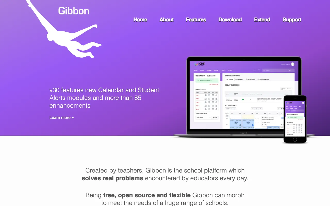 Captura de Gibbon, tomada de su sitio web oficial