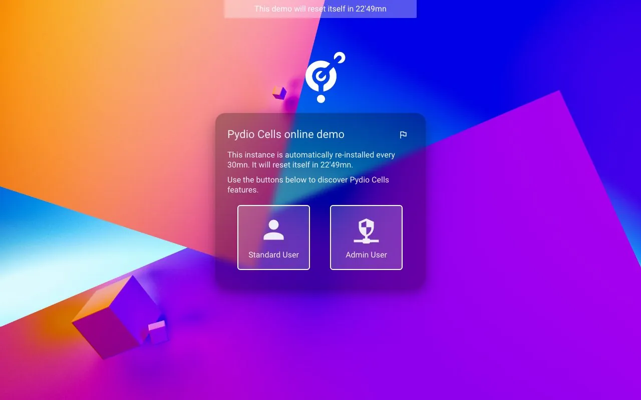 Captura de Pydio, tomada de su demo pública oficial
