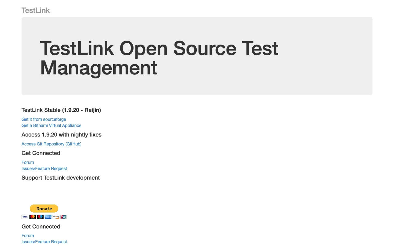 Captura de TestLink, tomada de su sitio web oficial