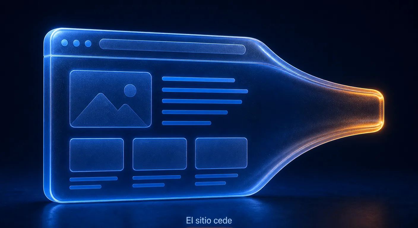 Losa de cristal que se estira: el sitio cede con la carga