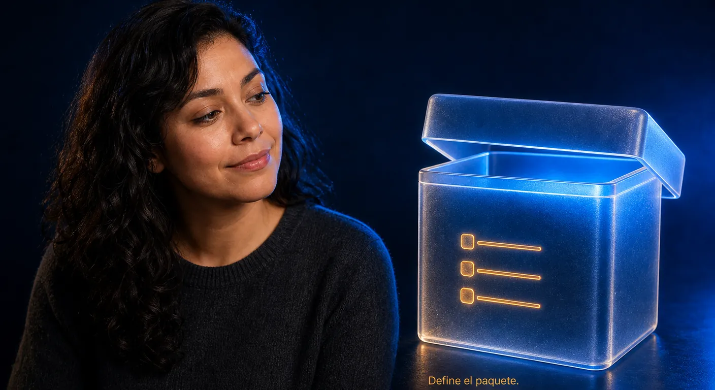 Cubo de recursos en cristal: definir el paquete de la cuenta