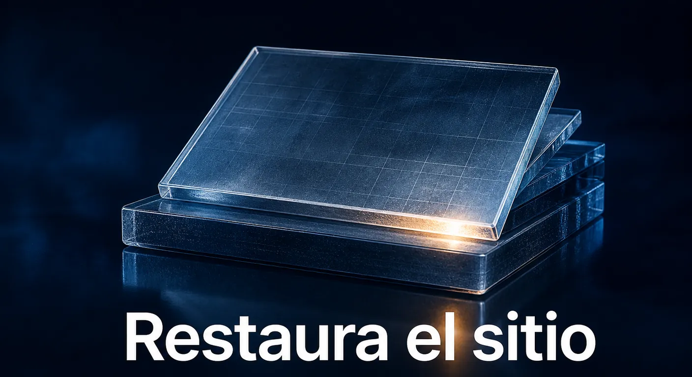 Losas de cristal apiladas: restaurar el sitio con JetBackup