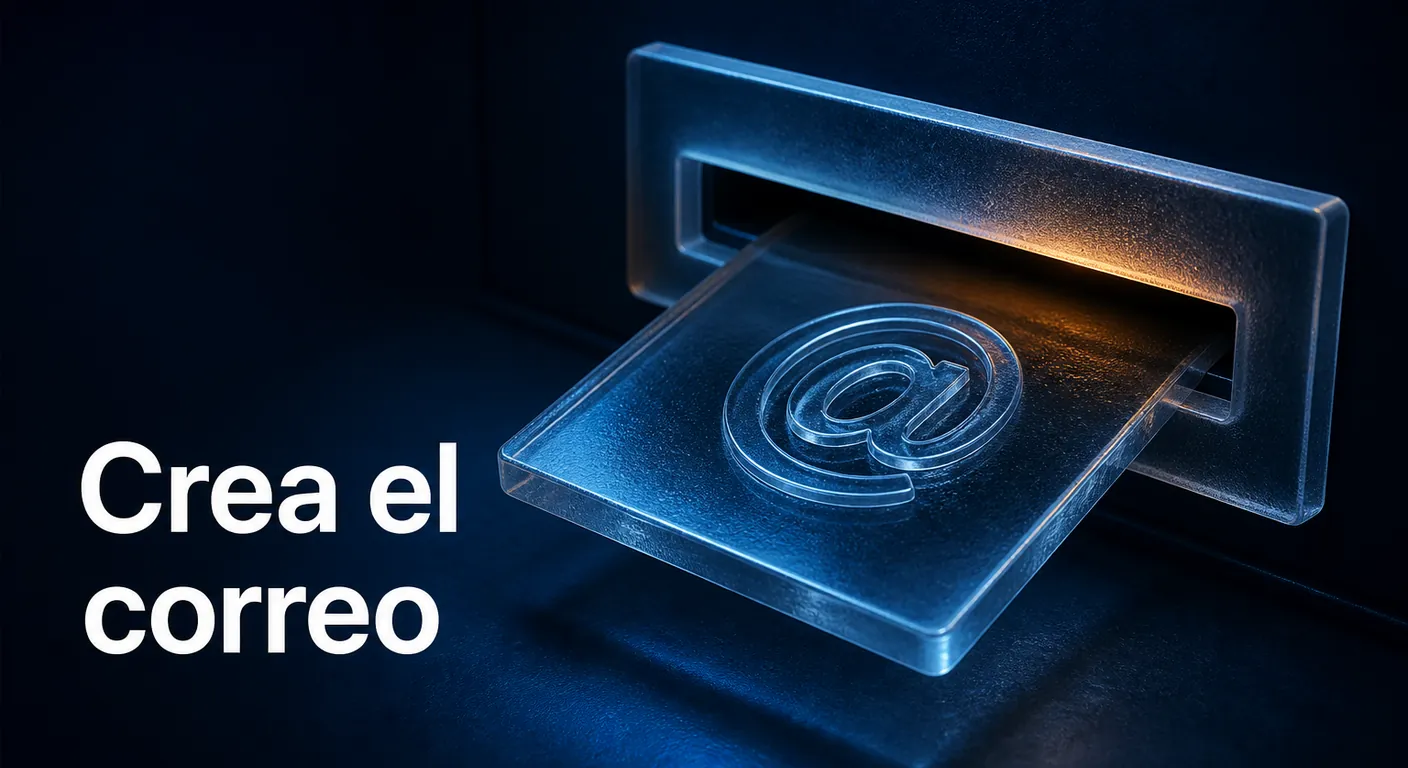 Placa de correo de cristal en la ranura: crea el correo