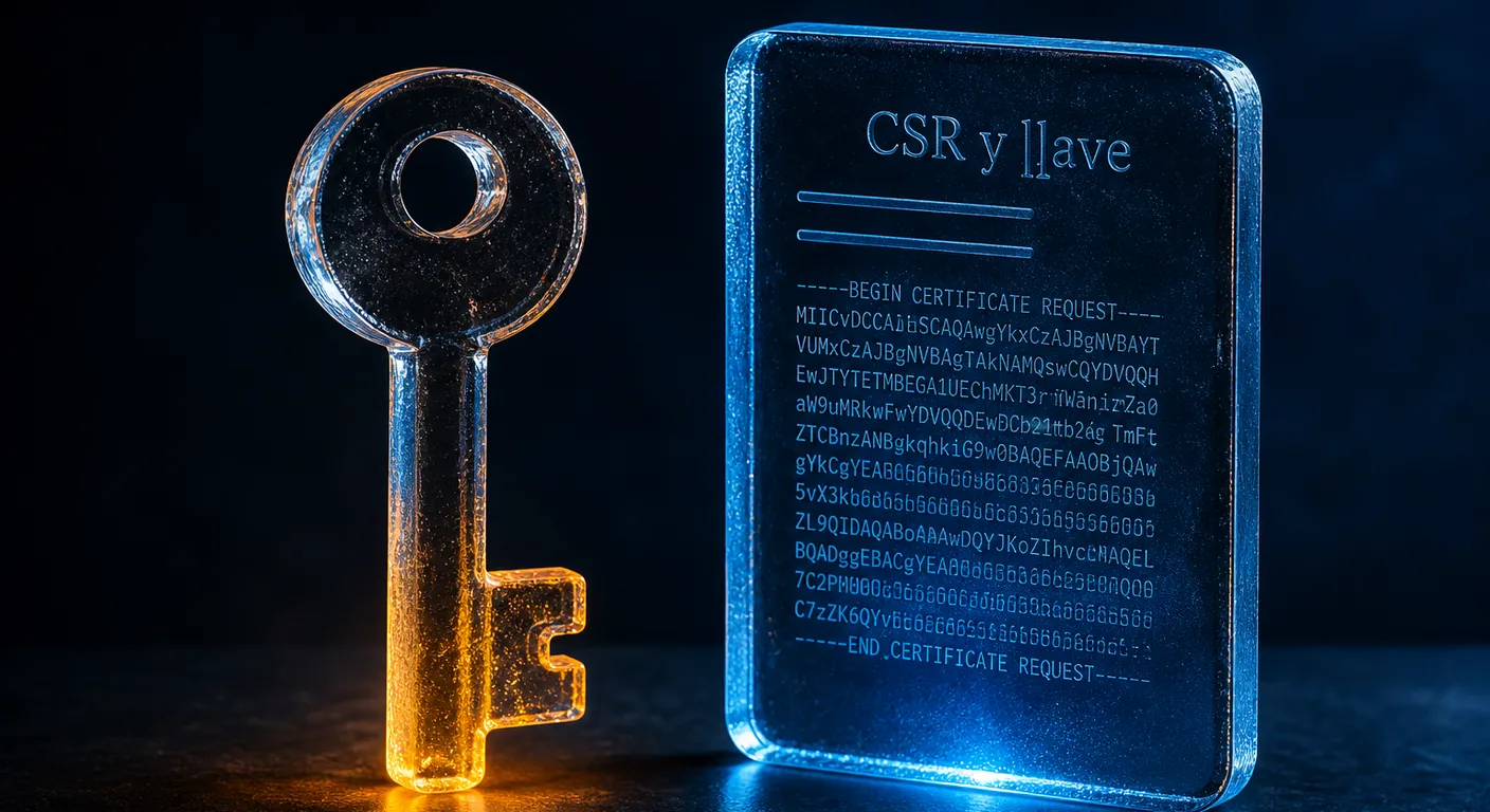 Llave de cristal y un pliego CSR: generar la petición y la llave privada en Linux