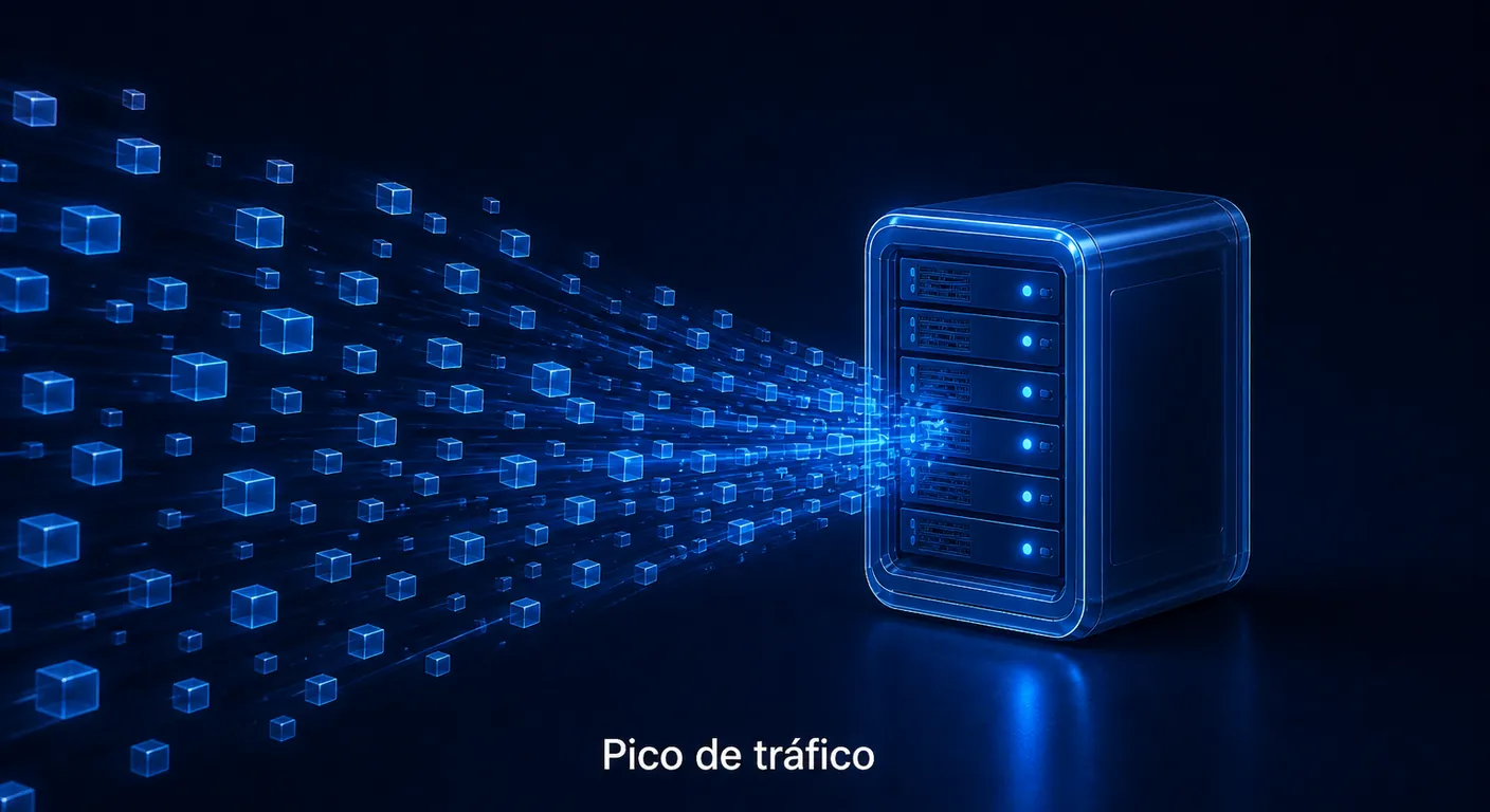 Cluster que aguanta un pico de tráfico en aplicaciones web