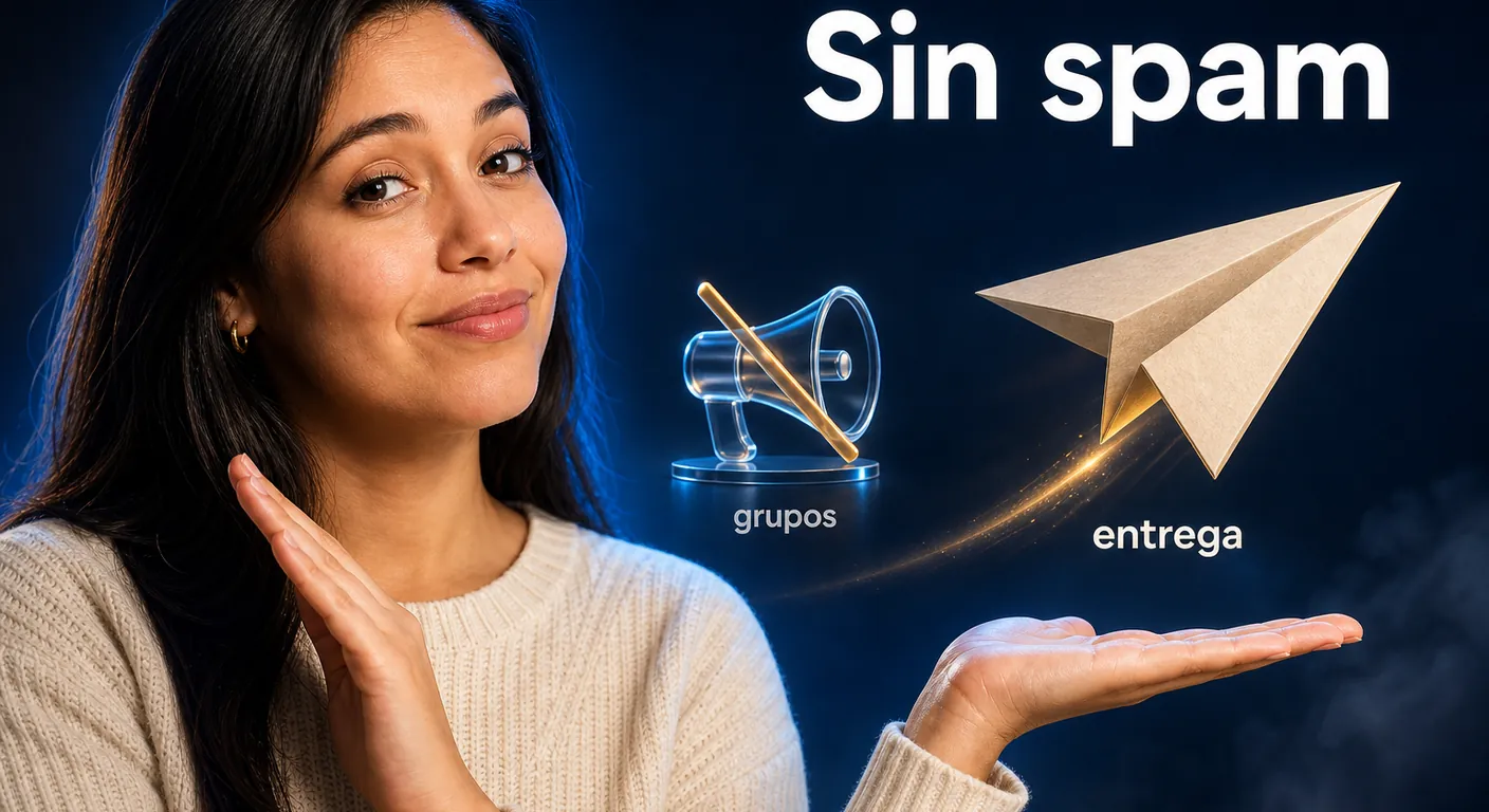 Recomendar en la entrega del proyecto, no en grupos: sin spam